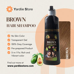 Yardlie Dark Brown Hair Color Shampoo Uk Based Formula 200ml
